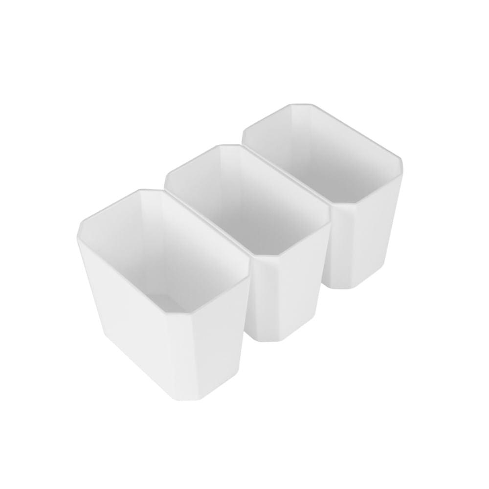 Set x 3 organizadores multiusos - Multibox 0.5L Blanco - VIRTUAL MUEBLES