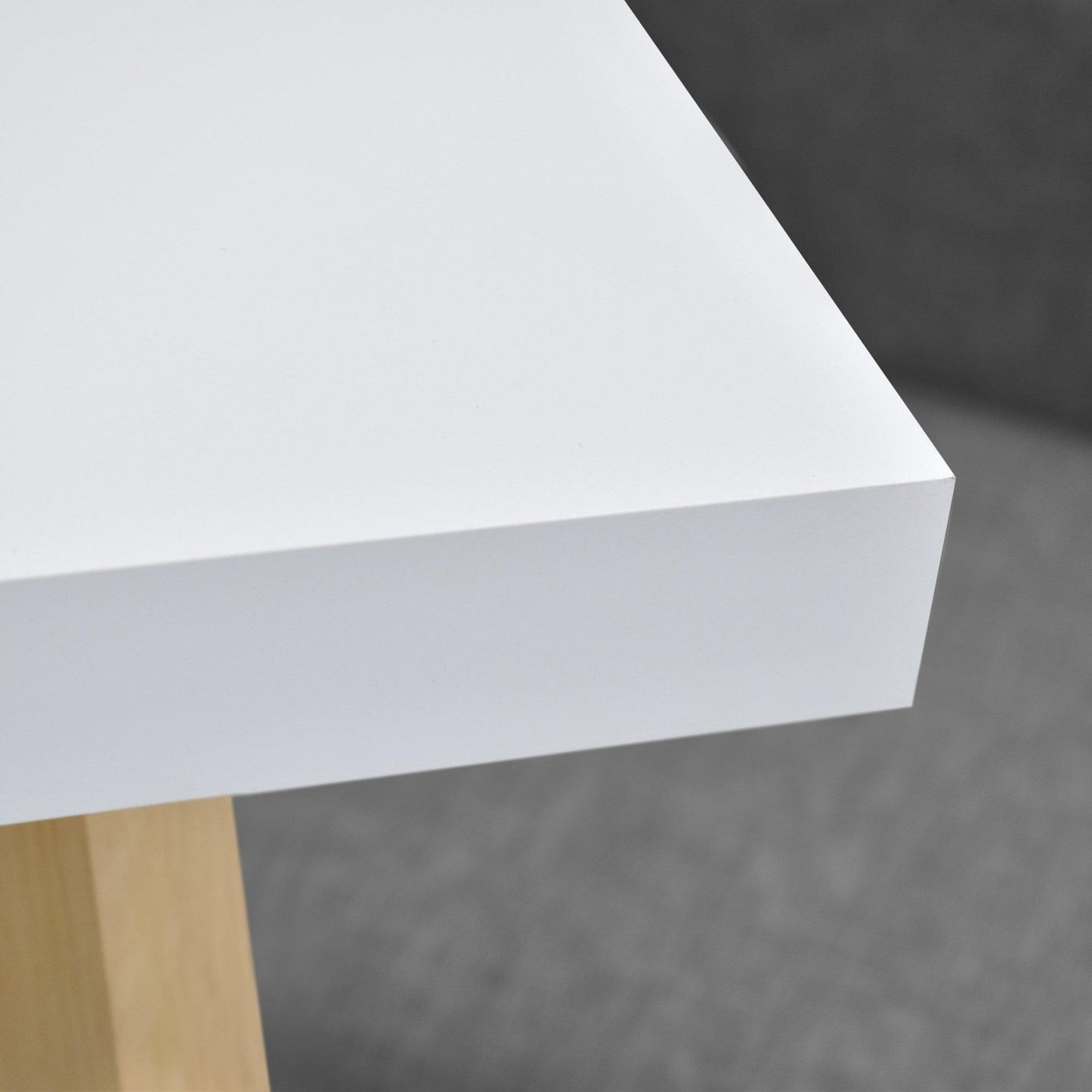 Juego de Comedor 4P Lugo Matiz Sillas Tela Gris - VIRTUAL MUEBLES