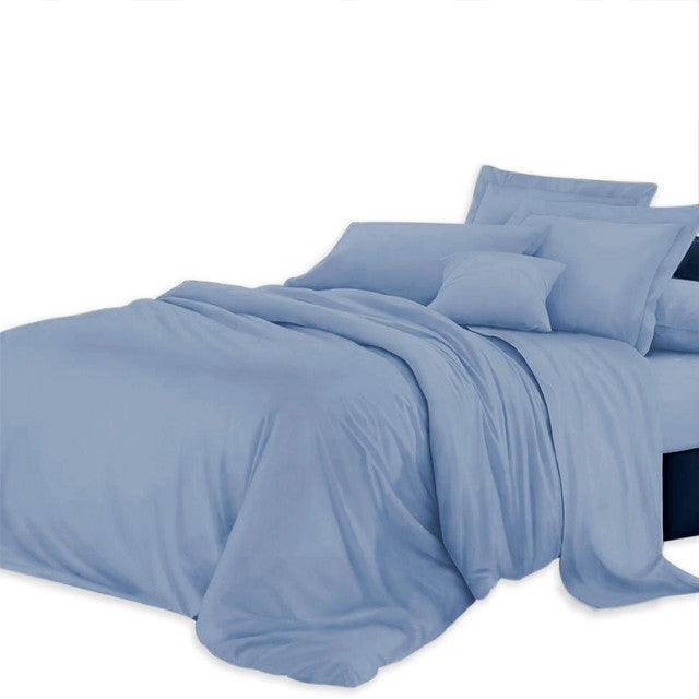 Sabanas Microtex Unicolor Azul Queen - VIRTUAL MUEBLES