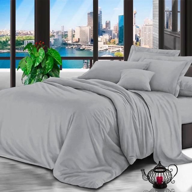 Sabanas Microtex Unicolor Gris Sencilla - VIRTUAL MUEBLES