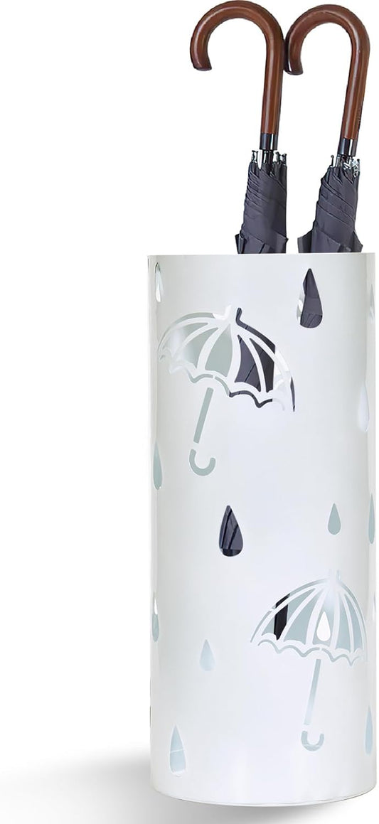 BEWBBAT Soporte de paraguas para entrada, soporte redondo de metal