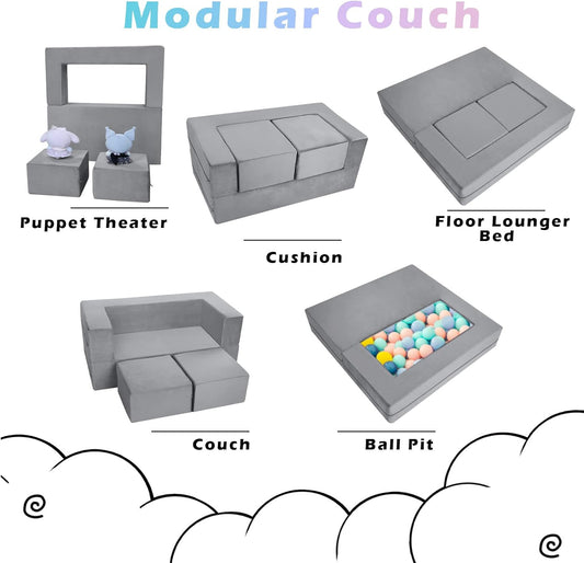 Sofá para niños, sofá de espuma para niños, sofá modular para niños, sala de