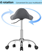 Silla ergonómica con ruedas, silla giratoria de altura ajustable, taburete