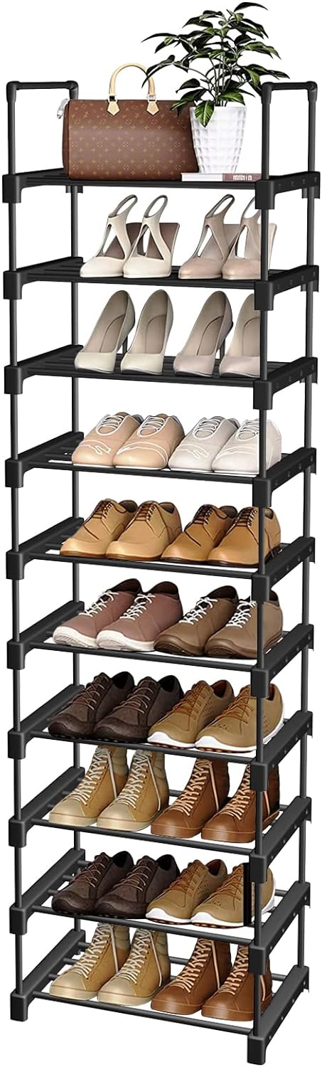 Organizador de zapatos de metal, organizador de zapatos de 10 niveles, estante