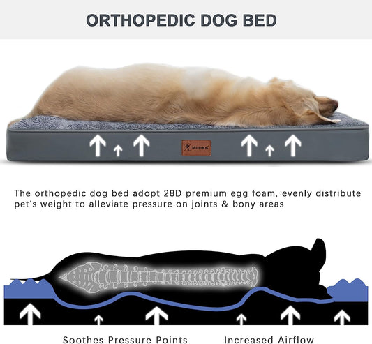 Cama ortopédica para perros medianos y grandes, cama de espuma para perros con