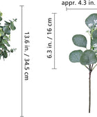Hojas de eucalipto mixtas, tallos artificiales a granel, hojas de eucalipto de - VIRTUAL MUEBLES