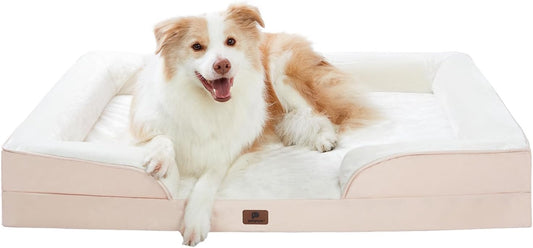 Cama ortopédica para perros extra grandes, sofá de espuma para perros con funda