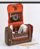 Neceser de viaje para hombre kit Dopp bolsa de viaje en marrón - VIRTUAL MUEBLES