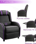 Silla reclinable de masaje para videojuegos, estilo carreras, sofá reclinable