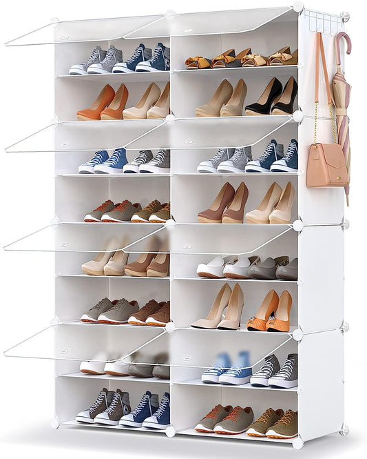 Almacenamiento de zapatos, 32 pares de organizador para zapatos, armario con