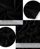 Manta negra de forro polar (50x60 pulgadas), manta de felpa súpersuave y