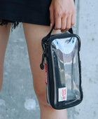 Bolsa de aseo transparente aprobada por la TSA para cepillo de dientes de