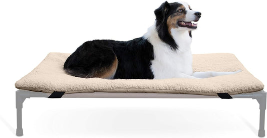 K&H Products Almohadilla original de microforro polar para perro, cama elevada