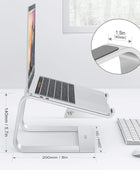 OMOTON Soporte desmontable de aluminio para laptop en escritorio, compatible