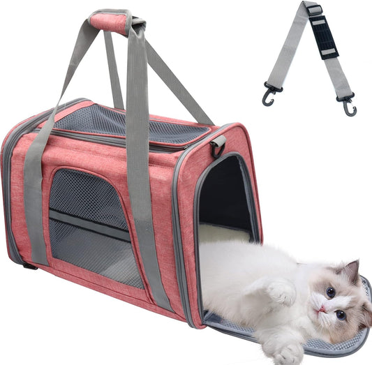 OODOSI Transportador de mascotas de lados suaves para gatos y perros, bolsa de