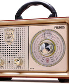 Radio portátil retro AM FM transistor de radio de onda corta funciona con
