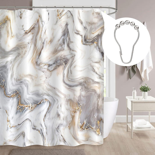 MitoVilla Ganchos de acero inoxidable para cortina de ducha, ganchos de ducha - VIRTUAL MUEBLES
