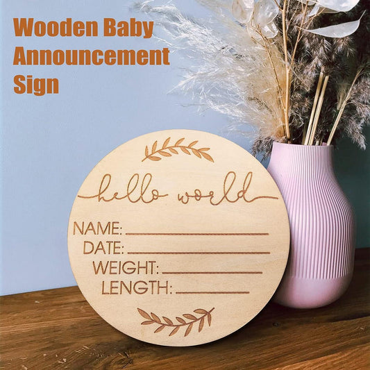 Letrero de anuncio de bebé de madera letrero de anuncio de nacimiento letrero - VIRTUAL MUEBLES