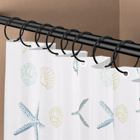 Ganchos de cortina de ducha, 24 ganchos de ducha de metal inoxidables para - VIRTUAL MUEBLES