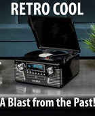 Victrola Tocadiscos Bluetooth retro de los años 50 y centro multimedia con