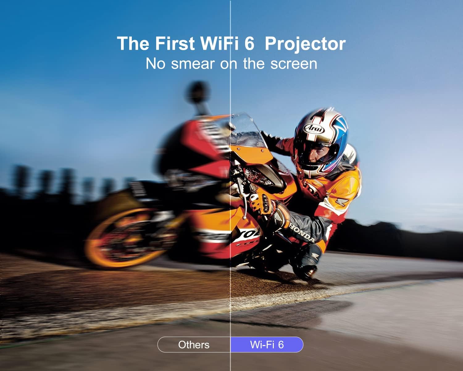 Enfoque automático Proyector con WiFi 6 y Bluetooth 5.2, proyector ANSI 480 4K,