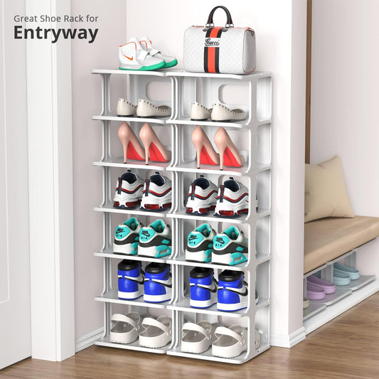 Organizador de zapatos de combinación libre para armario, 6 niveles, pequeño y