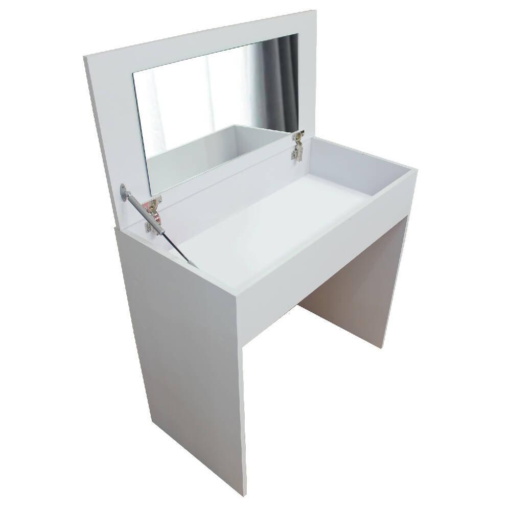 Combo Tocador Escritorio (76x80x40) Blanco + Silla Eames (83x46x51) Blanca