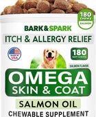 Omega 3 para perros 180 golosinas de aceite de pescado para desprendimiento de