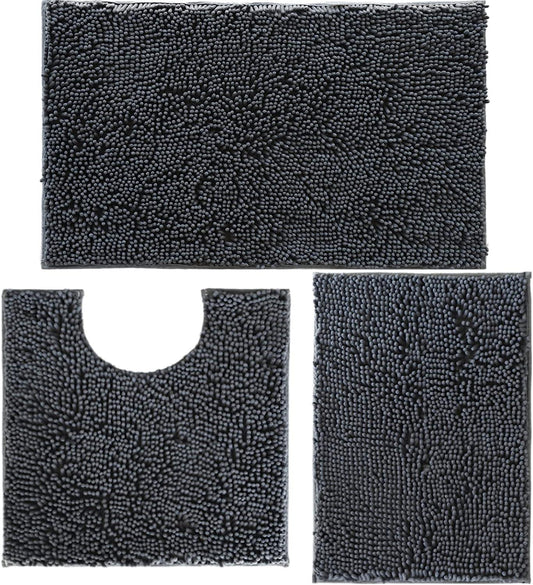 Juego de alfombras de baño antideslizantes de 3 piezas, tapetes de baño de - VIRTUAL MUEBLES