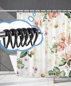 Ganchos de cortina de ducha de plástico negro, ganchos de ducha en forma de - VIRTUAL MUEBLES