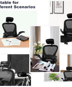 Silla de oficina ergonómica de escritorio, cómoda altura ajustable con ruedas