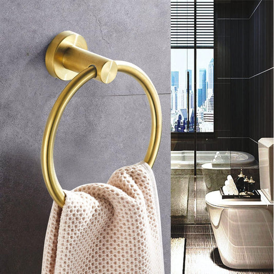 Toallero de oro, soporte de toalla de mano para baño, soporte de pared, - VIRTUAL MUEBLES