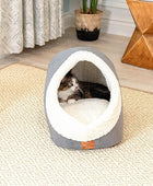 Cama para gato, cálida, redonda y en forma de cueva