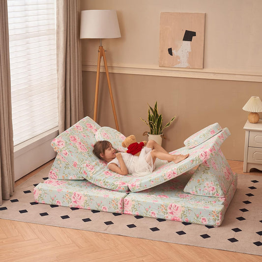 Sofá para niños de tamaño extendido, 10 unidades con futones, sofá de suelo,
