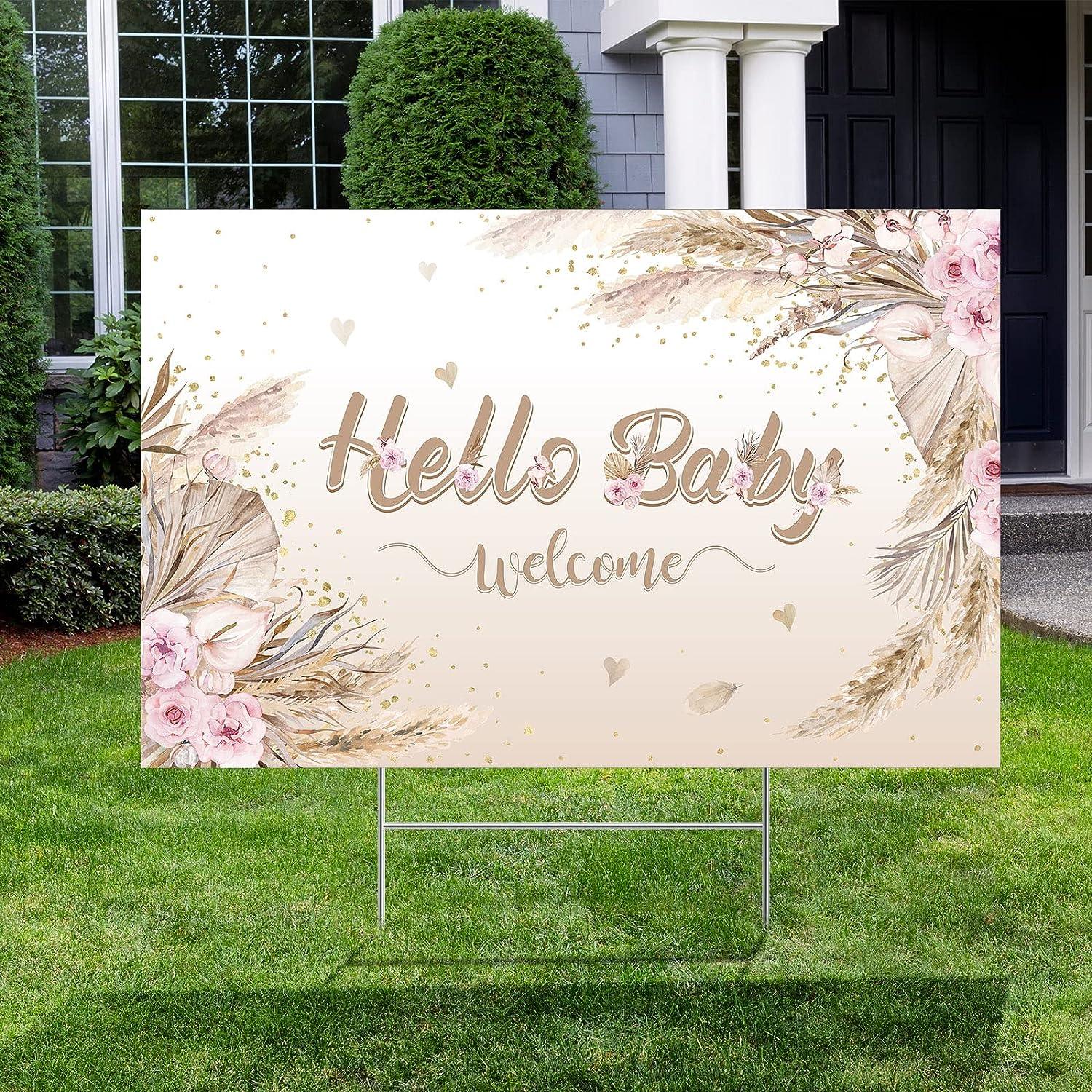 Letrero de patio para baby shower con estaca, letrero de revelación de género, - VIRTUAL MUEBLES