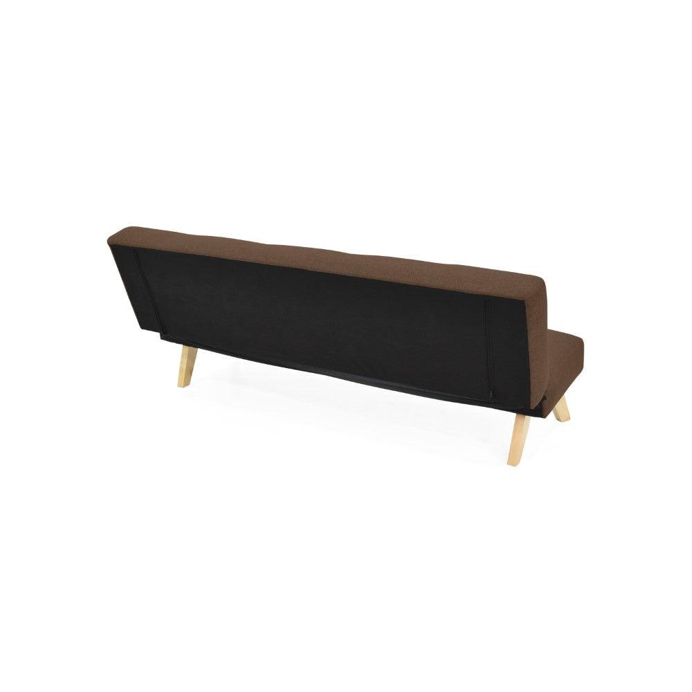 Futon London 3 Posiciones Tela Chocolate - VIRTUAL MUEBLES