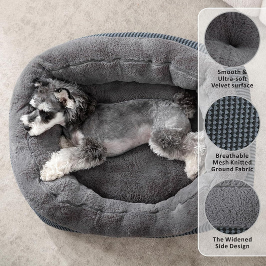 Cama para perros grandes, medianos y pequeños, cama rectangular lavable para