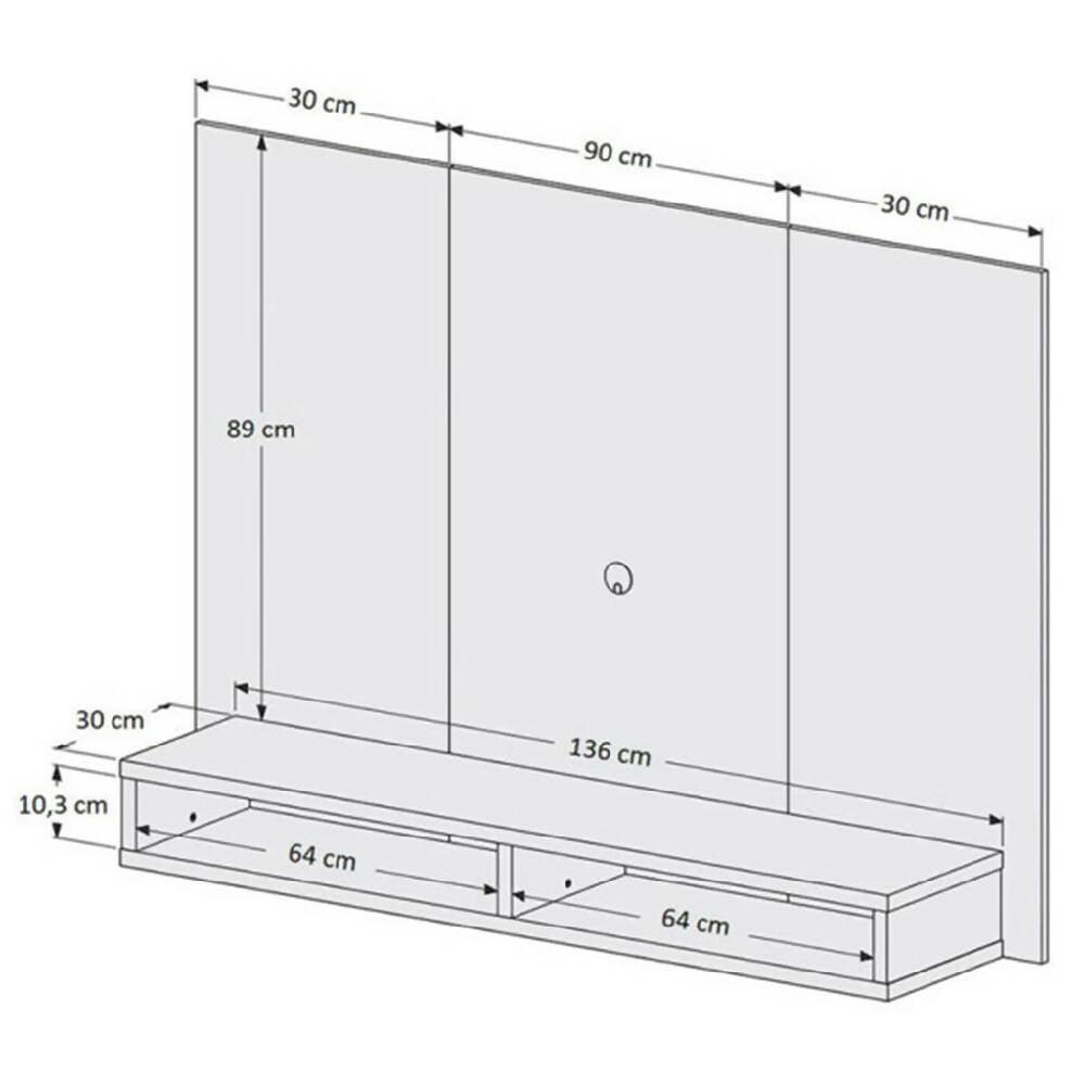 Panel TV California Caramelo/Beige