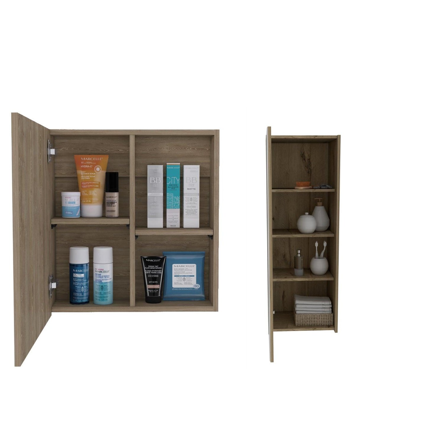 Combo para Baño Heracles, incluye Mueble Organizador y Gabinete.