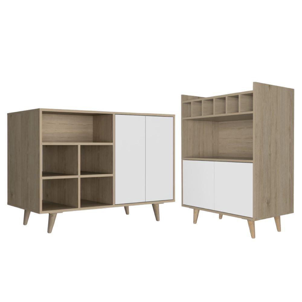 Combo para Sala Candela, incluye Recibidor y Mueble Bar.