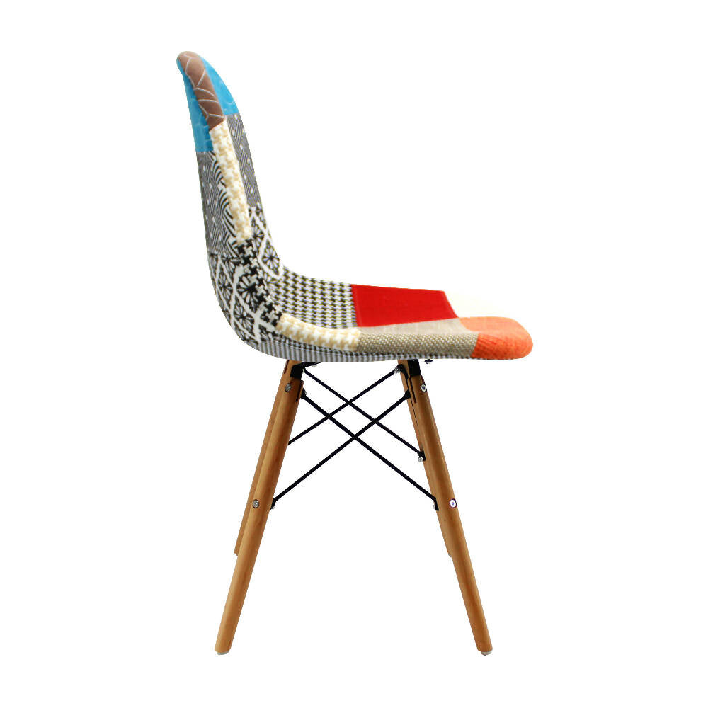 Silla Eames Patchwork Patas en Madera