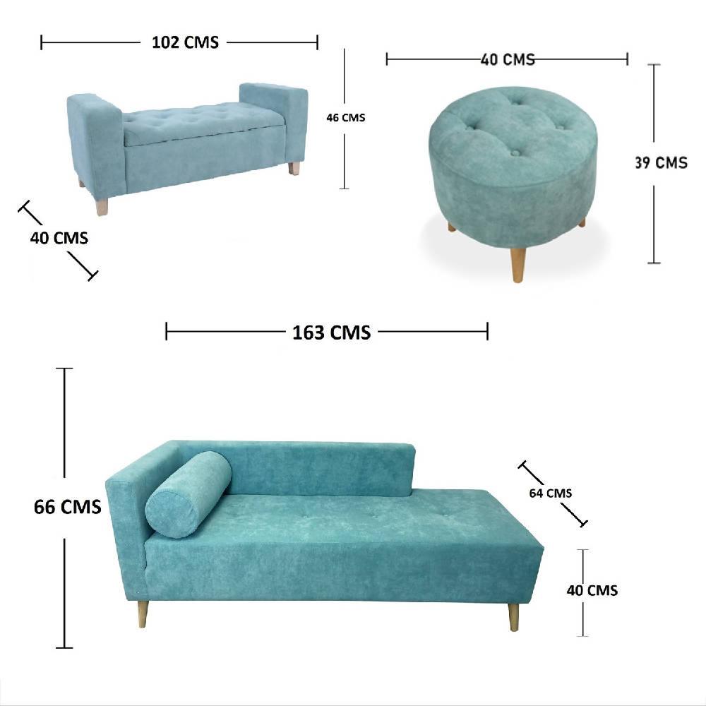 Combo Sala Fresh DKO # 08 Verde Menta - VIRTUAL MUEBLES