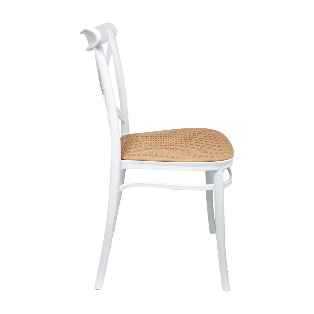 Silla Cross Para Sala Comedor Jardín - 1146 Blanco