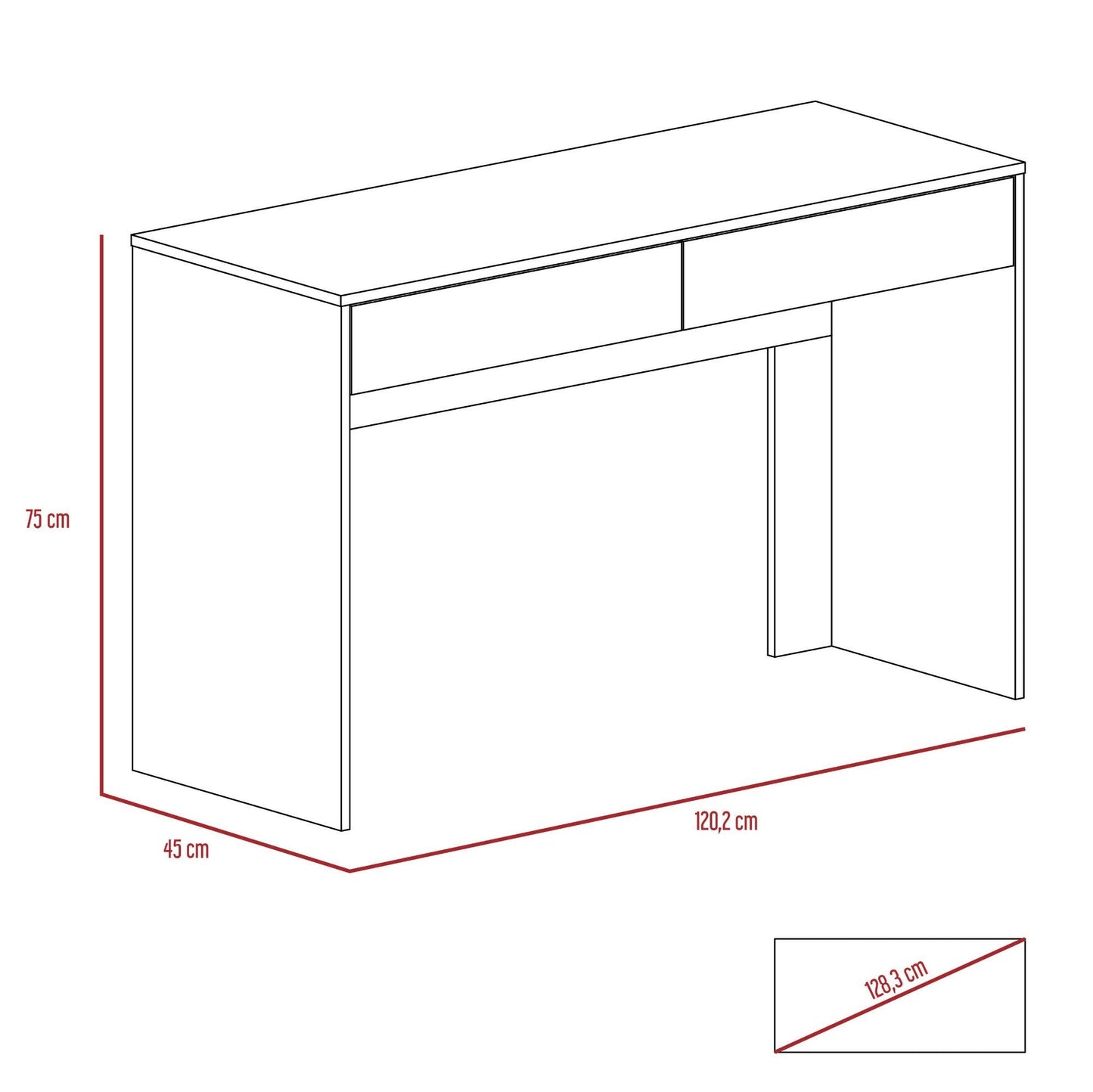 Combo de Oficina, Nieve, Incluye Escritorio y Silla de Escritorio, Blanco - VIRTUAL MUEBLES