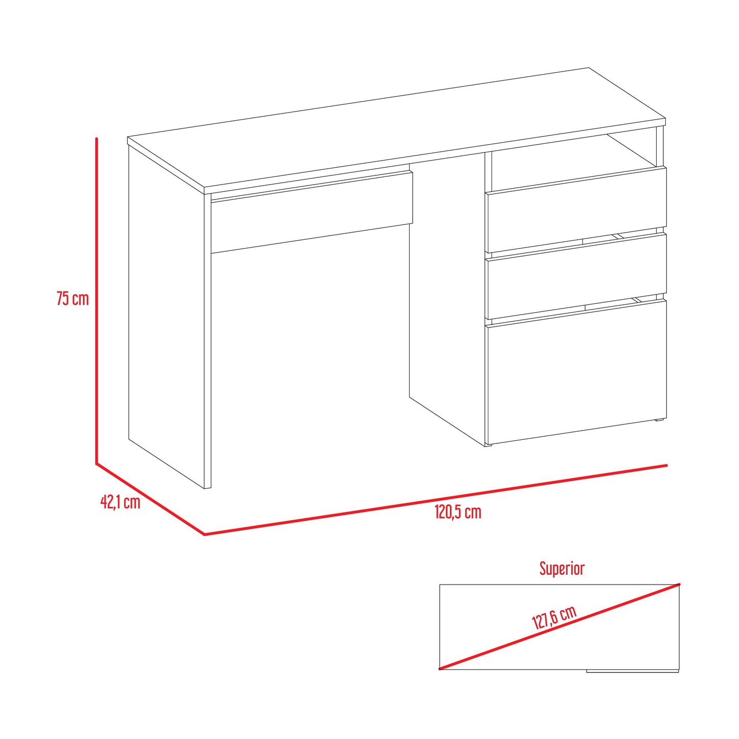 Combo para Oficina Ersa, incluye Escritorio y Silla.