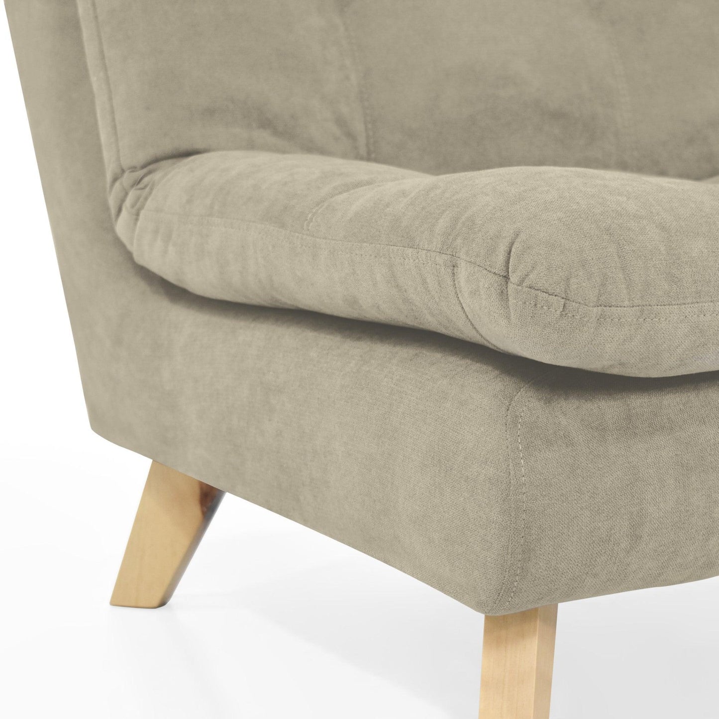 Sofa 3 Puestos Toulouse Tela Taupe - VIRTUAL MUEBLES