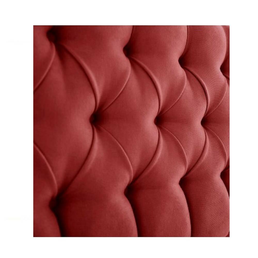 Cabecero Tela Base Cama Sencilla Rombos - Rojo - VIRTUAL MUEBLES