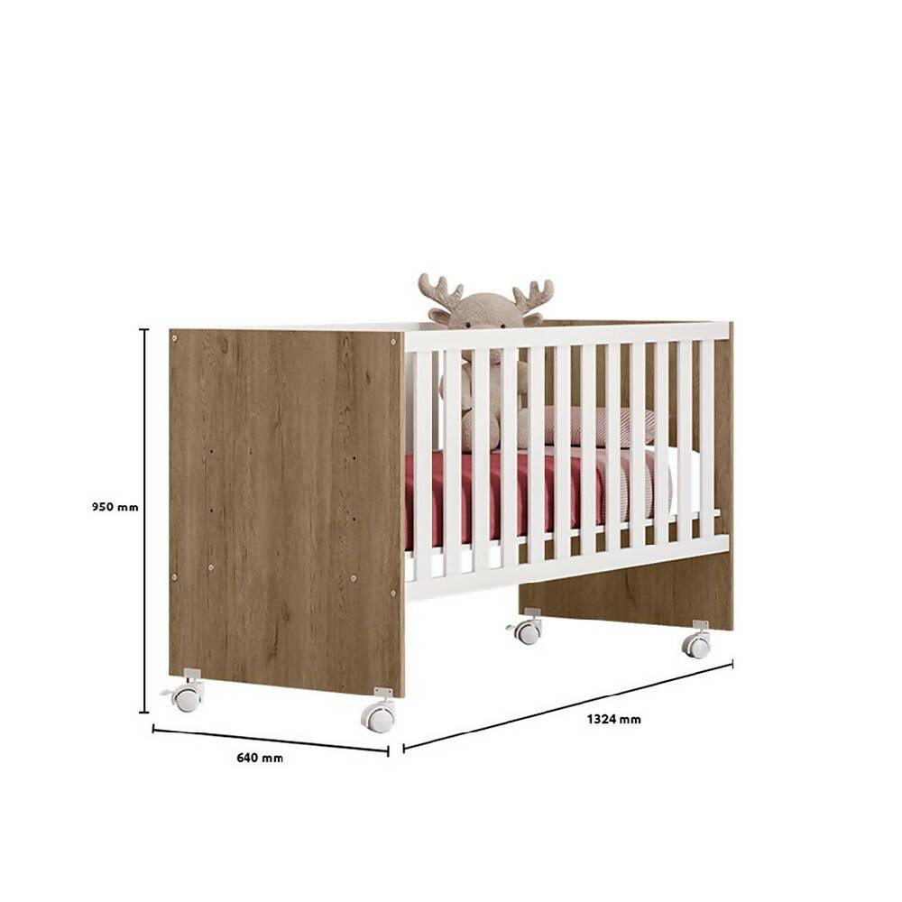 Cuna Cosmo Roble/Blanco