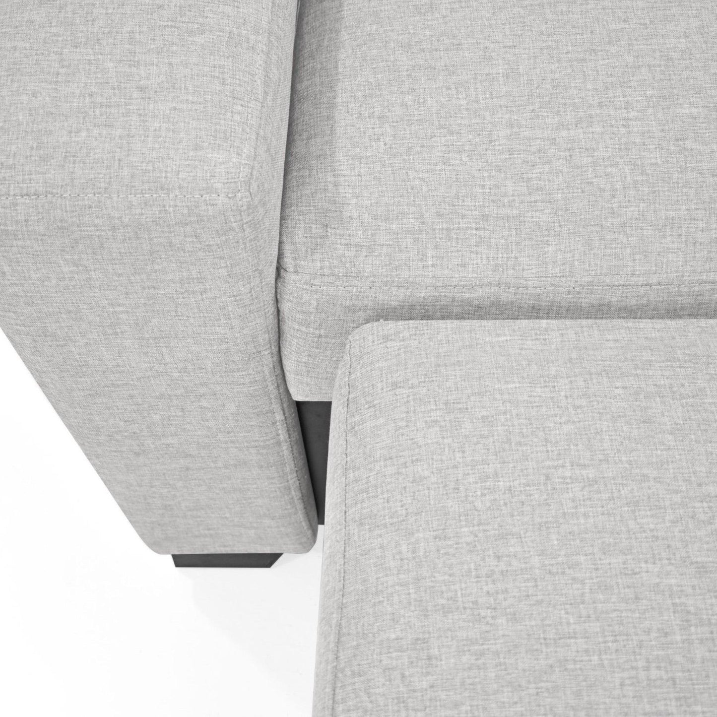 Sofa Cama 2P Hamburgo Tela Poliester Plata - VIRTUAL MUEBLES