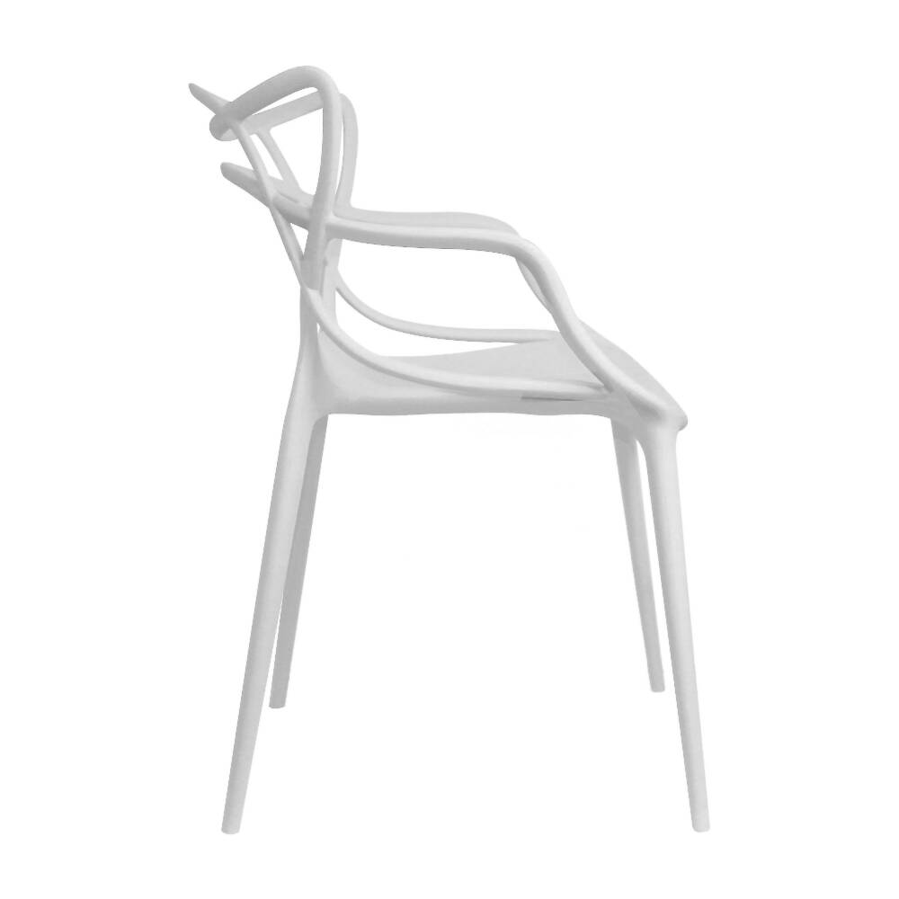 Kit por 4 Silla Solna Para Sala Comedor Jardín - Blanca